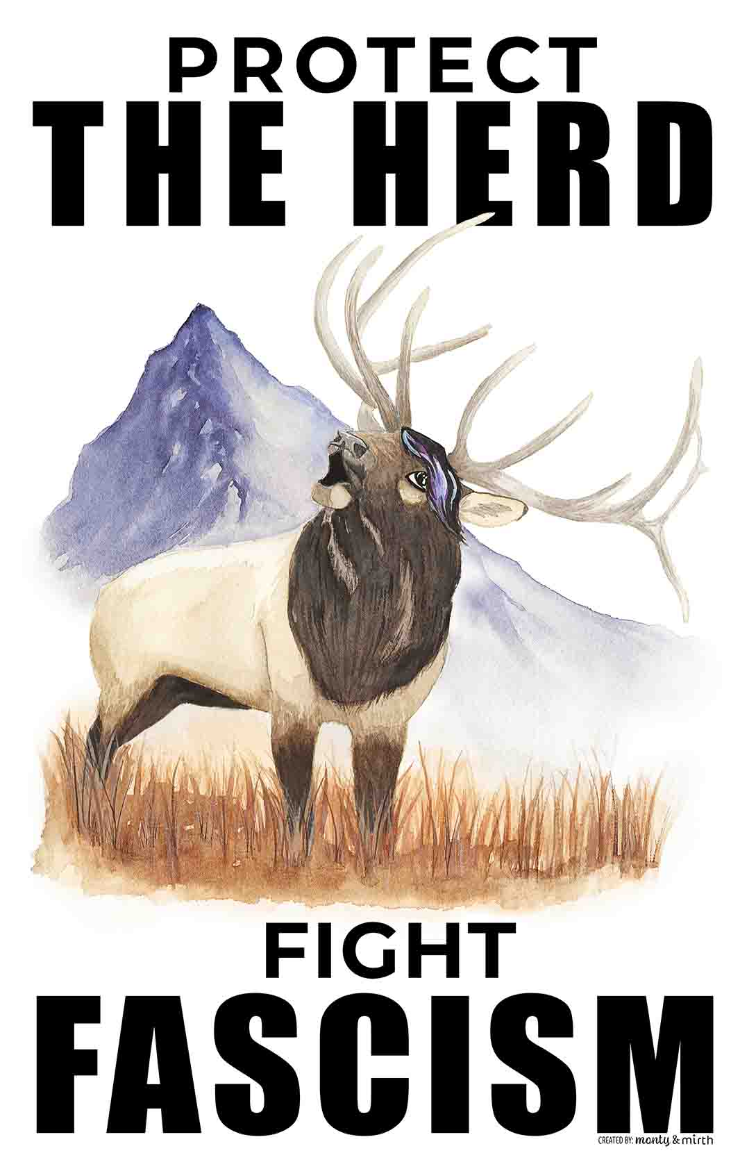 Protect The Herd Protest Sign